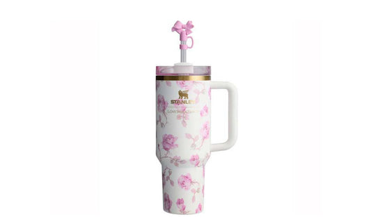 Stanley x LoveShackFancy Flowstate Quencher 40oz Tumbler RibbonRosa